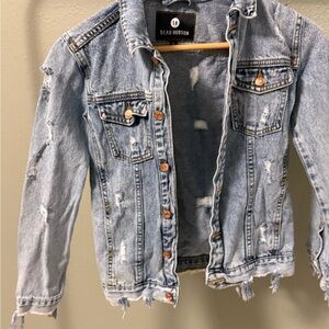 Hudson Jeans kids  Light Blue Distressed Denim Jacket